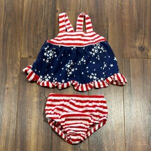 12-18 month patriotic two piece baby girl outfit